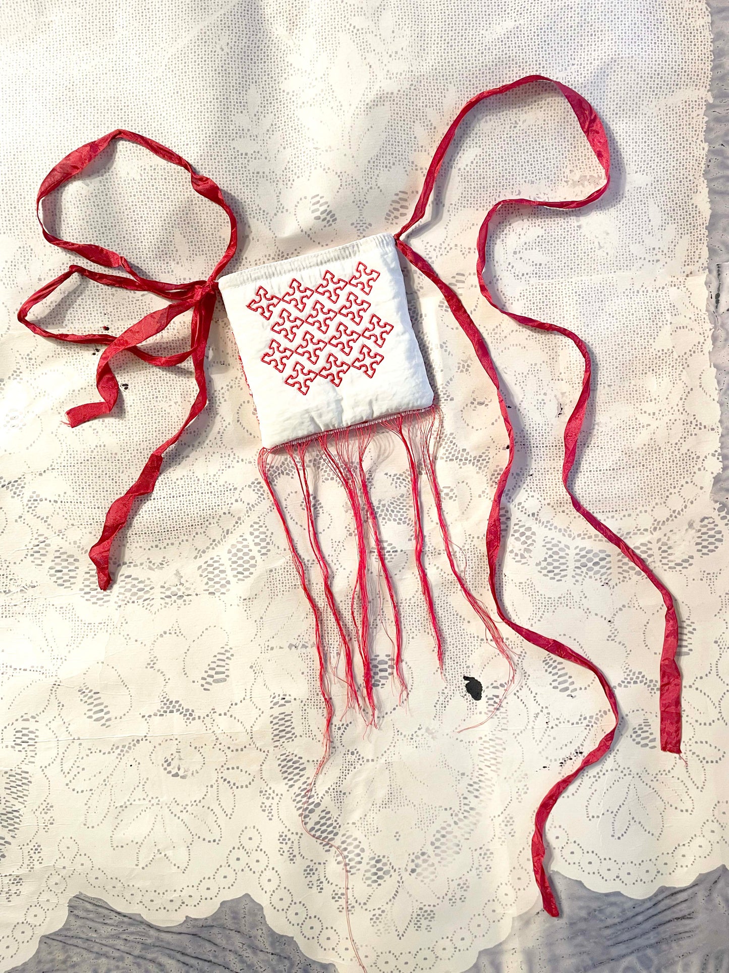 Embroidered Cross Bag